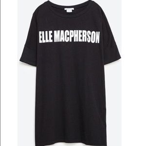 ZARA Elle Macpherson Black T-shirt